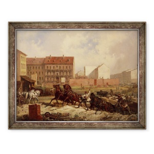 Tablou inramat - Friedrich Kaiser - Perioada promoterismului, Constructia Grenadierstrasse, Berlin, 70 x 90 cm