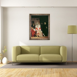 Tablou inramat - Gabriel Metsu - Pacientul si Doctorul, 70 x 90 cm - Img 2