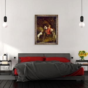 Tablou inramat - Gabriel Metsu - Vanatorul, 60 x 80 cm - Img 3