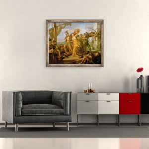 Tablou inramat - Gavin Hamilton - Violul lui Helen, 50 x 60 cm - Img 2
