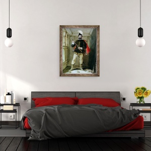 Tablou inramat - George Cattermole - Hamilton din Bothwellhaugh e pe cale sa-l impuste pe Regentul Murray, la Linlithgow, pe 23 ianuarie, 60 x 80 cm - Img 3