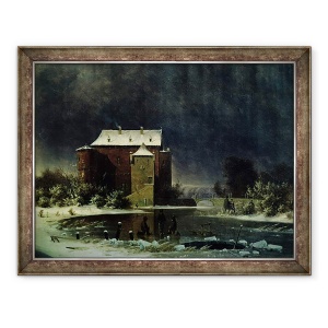 Tablou inramat - George Emil Libert - Casa bantuita in zapada, 70 x 90 cm