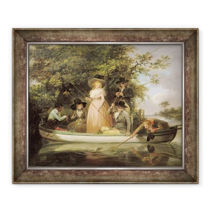 Tablou inramat - George Morland - O petrecere pescara, 50 x 60 cm