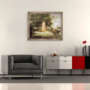 Tablou inramat - George Morland - O petrecere pescara, 50 x 60 cm - Img 2