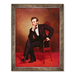 Tablou inramat - George Peter Alexander Healy - Portret De Abraham Lincoln, 70 x 90 cm