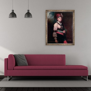 Tablou inramat - George Romney - Joseph Brant, seful Mohawkilor, 50 x 60 cm - Img 2