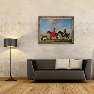Tablou inramat - George Stubbs - John si Sophia Musteri calarind la Colwick Hall, 70 x 90 cm - Img 2