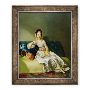 Tablou inramat - George Willison - Nancy Parsons in rochie turceasca, 50 x 60 cm