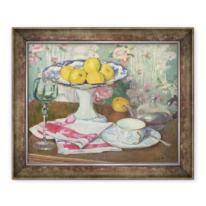 Tablou inramat - Georges Daniel de Monfreid - Natura statica cu un vas de fructe, 50 x 60 cm