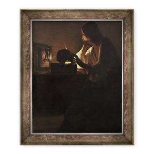 Tablou inramat - Georges de la Tour - Magdalena Pocaita, 50 x 60 cm