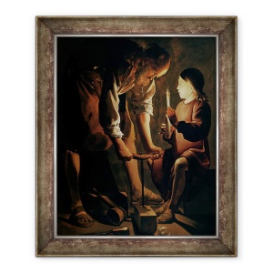 Tablou inramat - Georges de la Tour - St. Joseph, 70 x 85 cm