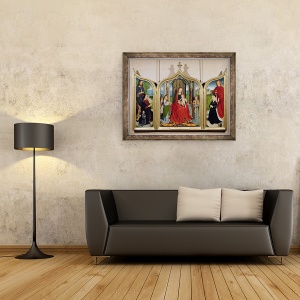 Tablou inramat - Gerard David - Triptic al familiei Sedano, 70 x 90 cm - Img 2