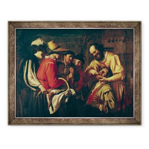 Tablou inramat - Gerrit van Honthorst - Extractorul de dinti, 60 x 80 cm