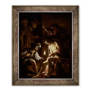Tablou inramat - Gerrit van Honthorst - Hristos incoronat cu spini, 50 x 60 cm