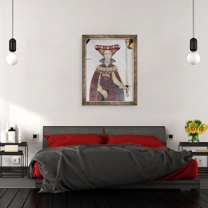 Tablou inramat - Giacomo Jaquerio - Cele noua Worthies si cele noua femei demne, detalii ale lui Hippolyte, 70 x 90 cm - Img 2