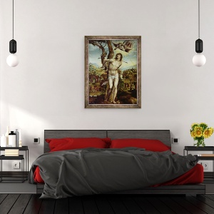 Tablou inramat - Giovanni Antonio Bazzi Sodoma - St. Sebastian, 70 x 90 cm - Img 2