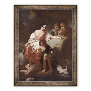Tablou inramat - Giovanni Battista Piazzetta - Scena pastorala, 70 x 90 cm
