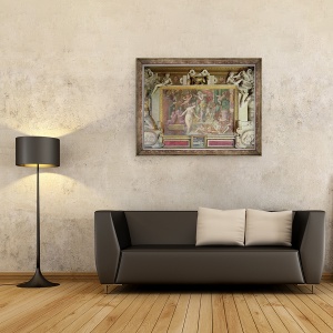 Tablou inramat - Giovanni Battista Rosso Fiorentino - Venus la fantana, de la Galerie Francois I, 70 x 90 cm - Img 2