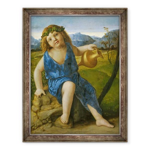 Tablou inramat - Giovanni Bellini - Bebelusul Bacchus, 60 x 80 cm