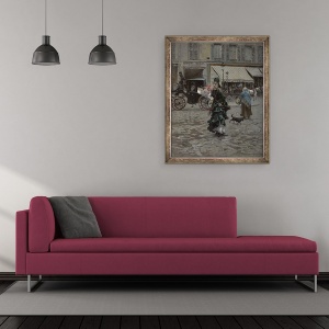 Tablou inramat - Giovanni Boldini - Traversarea strazii, 50 x 60 cm - Img 2