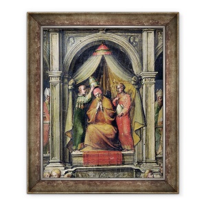 Tablou inramat - Giovanni di Lorenzo Cini - incoronarea Papei Paul al II-lea 1417-71 1534 ulei pe panou, 70 x 85 cm