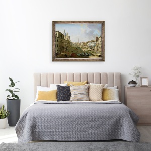 Tablou inramat - Giovanni Paolo Pannini - Piazza Navona din Roma, 60 x 80 cm - Img 3