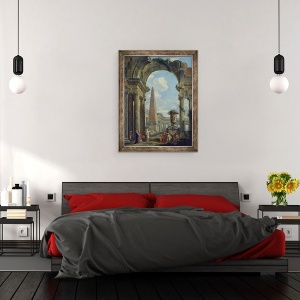 Tablou inramat - Giovanni Paolo Pannini - Ruine, 70 x 90 cm - Img 3