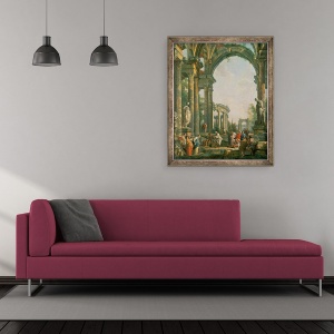 Tablou inramat - Giovanni Paolo Pannini - Ruine clasice, 50 x 60 cm - Img 2