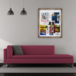 Tablou inramat - Giulio Cerocchi - BlowUp, 2019, colagraph, 50 x 60 cm - Img 2