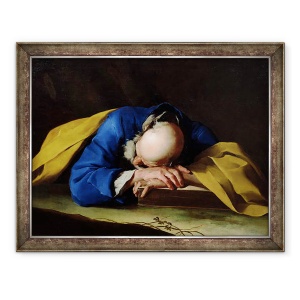 Tablou inramat - Giuseppe Antonio Petrini - Sfantul Petru sau Sfantul Jerome Dormind, 60 x 80 cm