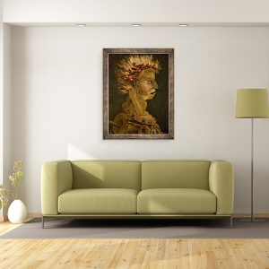 Tablou inramat - Giuseppe Arcimboldo - Foc, 70 x 90 cm - Img 2