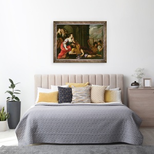 Tablou inramat - Giuseppe Nuvolone - Samson si Dalila, 60 x 80 cm - Img 3