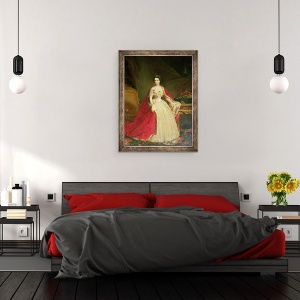 Tablou inramat - Giuseppe Sogni - imparateasa Elisabeta 1837-98 de Bavaria, 60 x 80 cm - Img 3