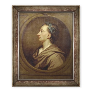 Tablou inramat - Godfrey Kneller - Alexandru Pope 1688-1744 Profil, 50 x 60 cm