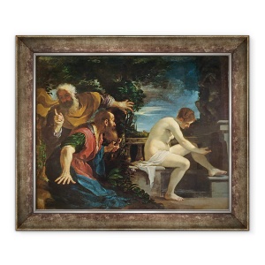 Tablou inramat - Guercino - Susanna si Batranii, 50 x 60 cm