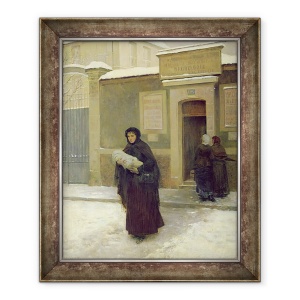 Tablou inramat - Guillaume Albert Demarest - Parasirea spitalului de maternitate, 70 x 85 cm