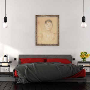 Tablou inramat - Gustav Klimt - Portretul unei femei, 70 x 90 cm - Img 3