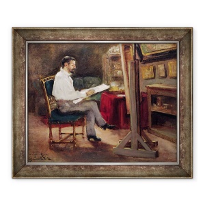 Tablou inramat - Gustave Caillebotte - Artistul Morot in studioul sau, 50 x 60 cm