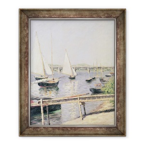Tablou inramat - Gustave Caillebotte - Barci cu vele la Argenteuil, 50 x 60 cm
