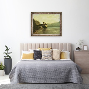 Tablou inramat - Gustave Courbet - Chateau de Chillon, 60 x 80 cm - Img 3