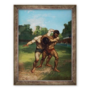 Tablou inramat - Gustave Courbet - Luptatorii, 60 x 80 cm