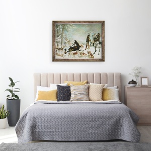 Tablou inramat - Gustave Courbet - Moartea cerb, 60 x 80 cm - Img 3