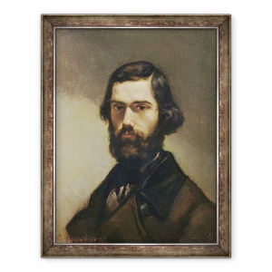 Tablou inramat - Gustave Courbet - Portret De Jules Valles 1832-85 c.1861, 70 x 90 cm