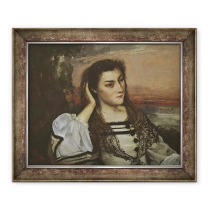 Tablou inramat - Gustave Courbet - Rêverie Portrait of Gabrielle Borreau, 50 x 60 cm