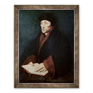 Tablou inramat - Hans Holbein the Younger - Portret De Desiderius Erasmus 1466-1536 De Rotterdam, 70 x 90 cm