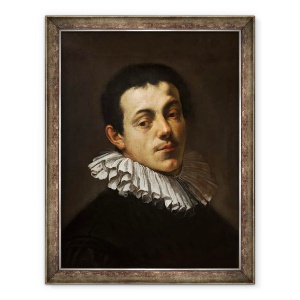 Tablou inramat - Hans von Aachen - Portretul Pictorului Joseph Heintz, 70 x 90 cm