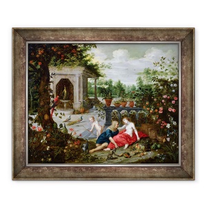 Tablou inramat - Hendrik van Balen the Elder - Vertumnus si Pomona, 50 x 60 cm