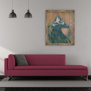Tablou inramat - Henri de Toulouse-Lautrec - Doamna Berthe Bandy, 50 x 60 cm - Img 2