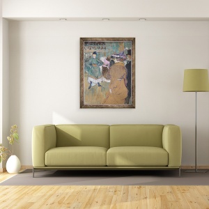Tablou inramat - Henri de Toulouse-Lautrec - Quadrille la Moulin Rouge, 70 x 90 cm - Img 2