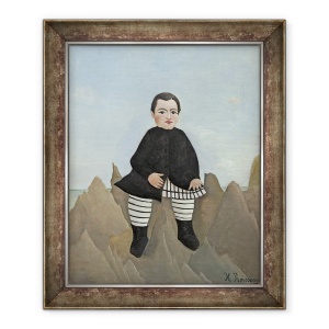 Tablou inramat - Henri J.F. Rousseau - Baiat pe stanci, 70 x 85 cm